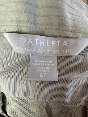 Athleta Wander Stash Skinny Pants Womens 6 Tall Beige Stretch Travel